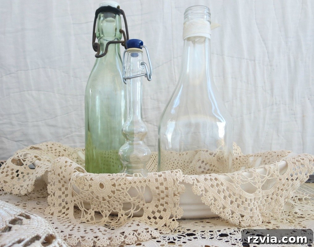 Vintage bottles and other precious keepsakes stored in the chivalrous trunk