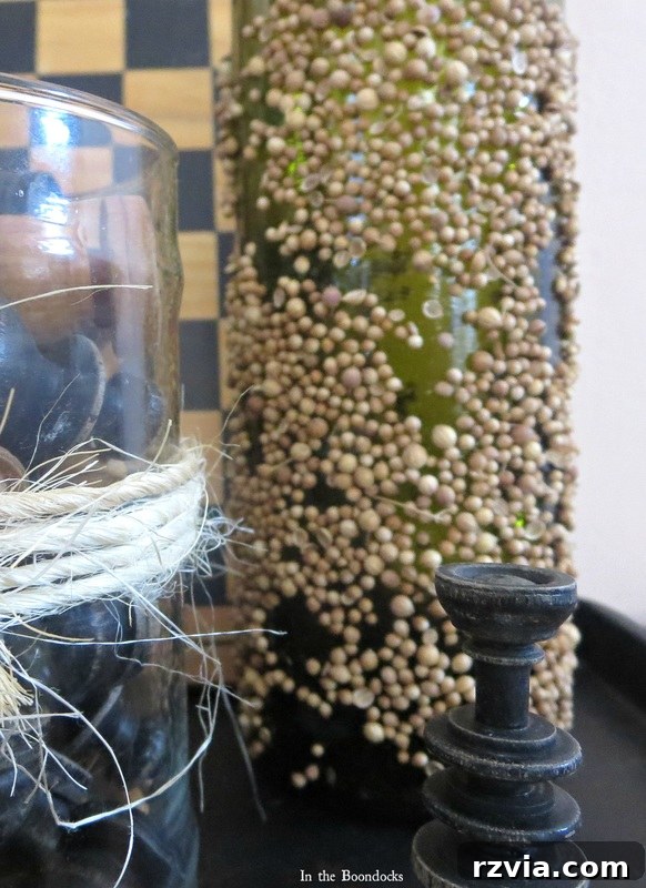 closeup, The Chalkboard Fall Vignette www.theboondocksblog.com