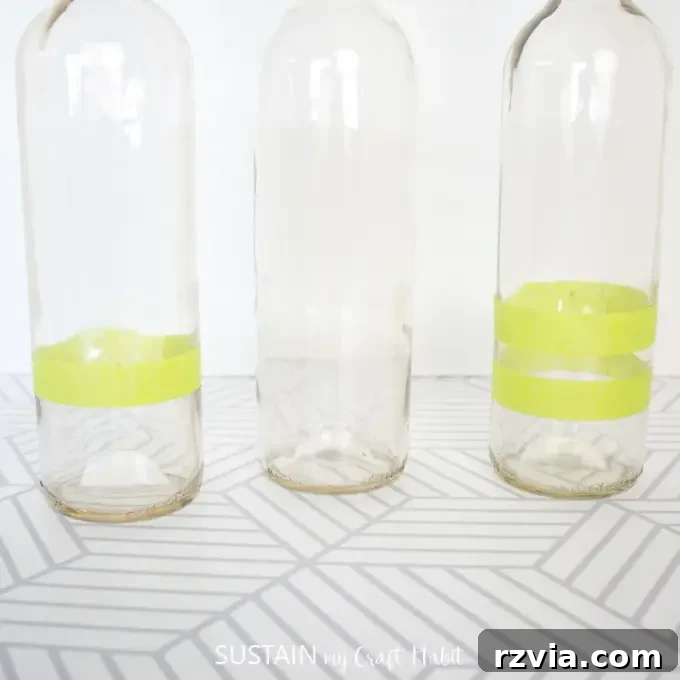 Upcycled wine bottle centerpiece designs